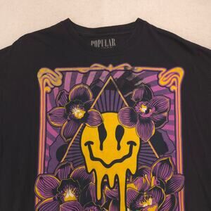 Popular Poison Band Short Sleeve Crew Neck Graphic T Shirt Mens Size L Black